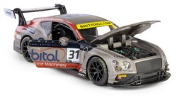 BENTLEY CONTINENTAL GT3 2019 GT SAMOCHÓD METALOWY ŚWIATŁO DŹWIĘK NAPĘD 1:32