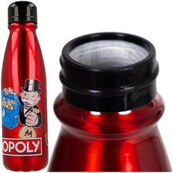 BIDON MONOPOLY ALUMINIOWY METALOWY BUTELKA NA WODĘ BANKIER 600ml