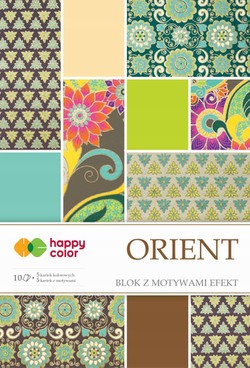 BLOK KREATYWNY Z MOTYWAMI A4 ORIENT HAPPY COLOR 