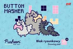 BLOK RYSUNKOWY A4 BIAŁY 20 KARTEK PUSHEEN KOT