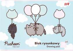 BLOK RYSUNKOWY A4 BIAŁY 20 KARTEK PUSHEEN KOT