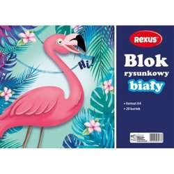 BLOK RYSUNKOWY BIAŁY A4 20K 70-80G REXUS BENIAMIN PRODUKT POLSKI