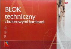 BLOK TECHNICZNY A3 KOLOROWY 10 KARTEK 160 G UNIPAP