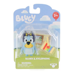 BLUEY FIGURKA PIESEK CYMBAŁKI BLUE Z KSYLOFONEM RUCHOME ELEMENTY AKCESORIA