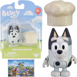 BLUEY FIGURKA PIESEK MUFFIN CZAPKA SZEFA KUCHNI RUCHOME ELEMENTY AKCESORIA