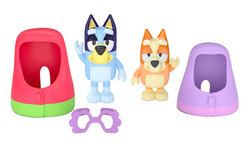 BLUEY FIGURKI 2-PAK PIESKI BINGO I BLUE W PRZEBRANIU BABCI RUCHOME CZĘŚCI