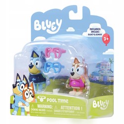 BLUEY FIGURKI 2-PAK ZABAWA NA BASENIE BINGO I BLUEY OKULARY