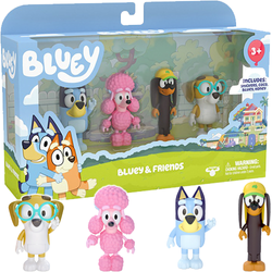 BLUEY FIGURKI 4-PAK PIESKI BLUE I PRZYJACIELE COCO HONEY SNICKERS RUCHOME