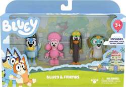 BLUEY FIGURKI 4-PAK PIESKI BLUE I PRZYJACIELE COCO HONEY SNICKERS RUCHOME