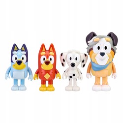 BLUEY FIGURKI 4-PAK PIESKI SZKOLNA PACZKA RUSTY CHLOE CALYPSO RUCHOME