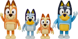 BLUEY Z RODZINĄ RODZINKA FAMILY MAMA CHILLI BLUEY BINGO TATA BANDIT FIGURKI