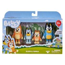 BLUEY Z RODZINĄ RODZINKA FAMILY MAMA CHILLI BLUEY BINGO TATA BANDIT FIGURKI