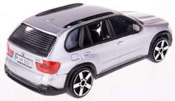 BMW X5 E70 SREBRNY SAMOCHÓD METALOWY AUTO MODEL POJAZD BBURAGO 1:43