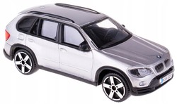 BMW X5 E70 SREBRNY SAMOCHÓD METALOWY AUTO MODEL POJAZD BBURAGO 1:43