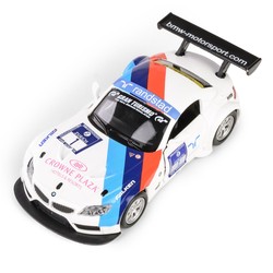 BMW Z4 GT3 BIAŁO-NIEBIESKI SAMOCHÓD MODEL METALOWY POJAZD NAPĘD 1:38