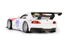 BMW Z4 GT3 BIAŁO-NIEBIESKI SAMOCHÓD MODEL METALOWY POJAZD NAPĘD 1:38