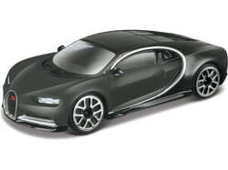 BUGATTI CHIRON SZARY SAMOCHÓD METALOWY KOLEKCJONERSKI MODEL BBURAGO 1:43