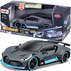 BUGATTI DIVO SAMOCHÓD MAISTO ŚWIATŁA DŹWIĘK 1:24 AUTO MODEL KOLEKCJONERSKI