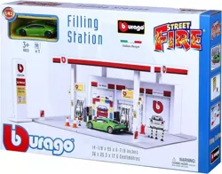 BURAGO STACJA PALIW STREET FIRE STACJA BENZYNOWA SAMOCHÓD AUTO METAL 1:43