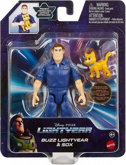 BUZZ ASTRAL LIGHTYEAR FIGURKI RUCHOME DISNEY KOTEK SOX MATTEL