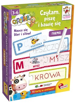 CAROTINA GRA EDUKACYJNA CZYTAM PISZĘ I BAWIĘ SIĘ FARMA NAUKA LITER LISCIANI