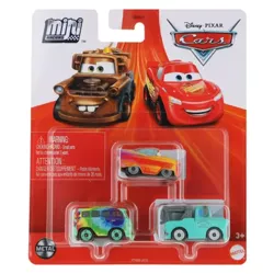 CARS AUTA MINI RACERS 3-PAK SAMOCHODY METALOWE MATTEL ZŁOMEK LOLA OGÓREK