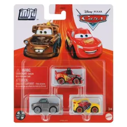 CARS AUTA MINI RACERS 3-PAK SAMOCHODY METALOWE MATTEL ZYGZAK MCQUEEN CRUZ