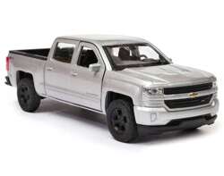 CHEVROLET SILVERADO 2017 SREBRNY METALOWY SAMOCHODZIK KOLEKCJONERSKI WELLY