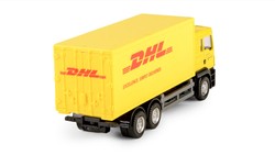 CIĘŻARÓWKA MAN DHL SAMOCHÓD DOSTAWCZY KURIER MODEL METALOWY POJAZD 1:64