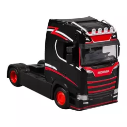 CIĘŻARÓWKA SCANIA SAMOCHÓD METALOWY TIR CZARNY AUTO BBURAGO 1:43