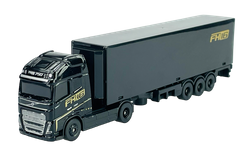 CIĘŻARÓWKA Z NACZEPĄ TIR VOLVO FH16 GLOBETROTTER METALOWY BBURAGO 1/43