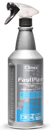 CLINEX FAST PLAST DO CZYSZCZENIA PLASTIKU 1L AGD RTV KOMPUTERA ODTŁUSZCZA