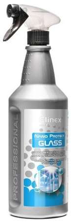 CLINEX GLASS NANO PROFESJONALNY PŁYN DO SZYB 1L ODTŁUSZCZA BEZ SMUG