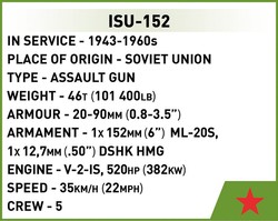 COBI CZOŁG ISU 152 POLSKIE KLOCKI KONSTRUKCYJNE 1:72 WOJSKO MILITARIA 135EL