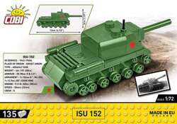 COBI CZOŁG ISU 152 POLSKIE KLOCKI KONSTRUKCYJNE 1:72 WOJSKO MILITARIA 135EL