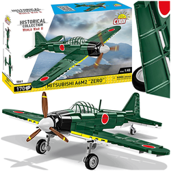 COBI MITSUBISHI A6M2 ZERO MYŚLIWIEC WOJSKOWY JAPOŃSKI SAMOLOT KLOCKI WW2