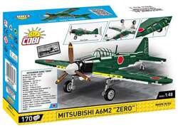 COBI MITSUBISHI A6M2 ZERO MYŚLIWIEC WOJSKOWY JAPOŃSKI SAMOLOT KLOCKI WW2