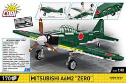 COBI MITSUBISHI A6M2 ZERO MYŚLIWIEC WOJSKOWY JAPOŃSKI SAMOLOT KLOCKI WW2