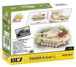 COBI PANZER III AUSF. L CZOŁG NIEMIECKI OBROTOWA WIEŻA POLSKIE KLOCKI WW2