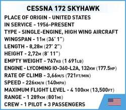 COBI SAMOLOT CESSNA 172 SKYHAWK-WHITE POLSKIE KLOCKI KONSTRUKCYJNE 160 EL.