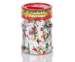 CONFETTI CEKINOWE MIX ŚWIĄTECZNY 100G - CREATIVO