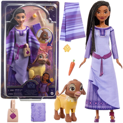 DISNEY WISH LALKA ASHA Z ROSAS ŻYCZENIE KOZIOŁEK VALENTINO FIGURKI MATTEL