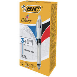 DŁUGOPIS AUTOMATYCZNY OŁÓWEK BIC COLOURS 4w1 3 KOLORY + OŁÓWEK HB