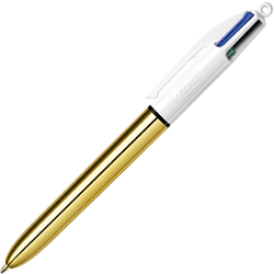 DŁUGOPIS AUTOMATYCZNY ZŁOTY BIC SHINE 4 COLOURS