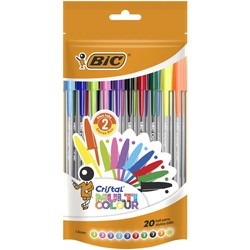 DŁUGOPIS CRISTAL ORIGINAL MULTI COLOUR BIC 20 SZT.