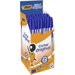 DŁUGOPIS CRISTAL ORIGINAL NIEBIESKI 1mm BIC 50 SZT