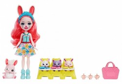 ENCHANTIMALS LALKA BREE BUNNY 3 ZWIERZĄTKA NIESPODZIANKI MATTEL KRÓLICZEK