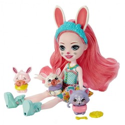 ENCHANTIMALS LALKA BREE BUNNY 3 ZWIERZĄTKA NIESPODZIANKI MATTEL KRÓLICZEK