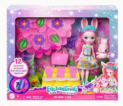 ENCHANTIMALS LALKA BREE BUNNY 3 ZWIERZĄTKA NIESPODZIANKI MATTEL KRÓLICZEK