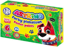 FARBY PLAKATOWE ASTRINO 6 KOLORÓW 20 ML - ASTRA